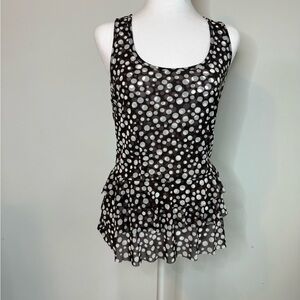 INC International Concepts, Polka Dot Tank Top, Woman,Size M Color Brown, Casual